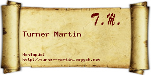 Turner Martin névjegykártya